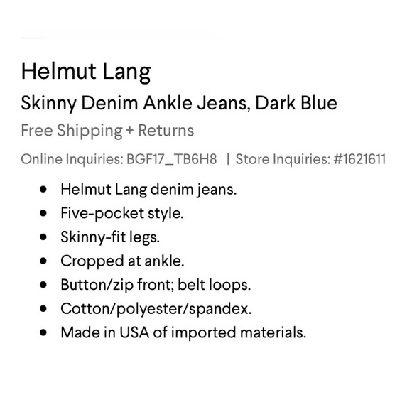 Helmut Lang ankle skinny jeans - Picture 14 of 14